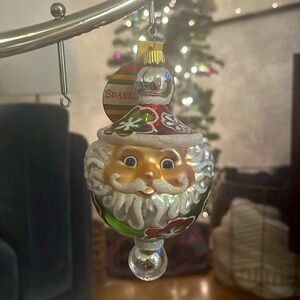 Santa Ornament with darling face! 🎅🏼